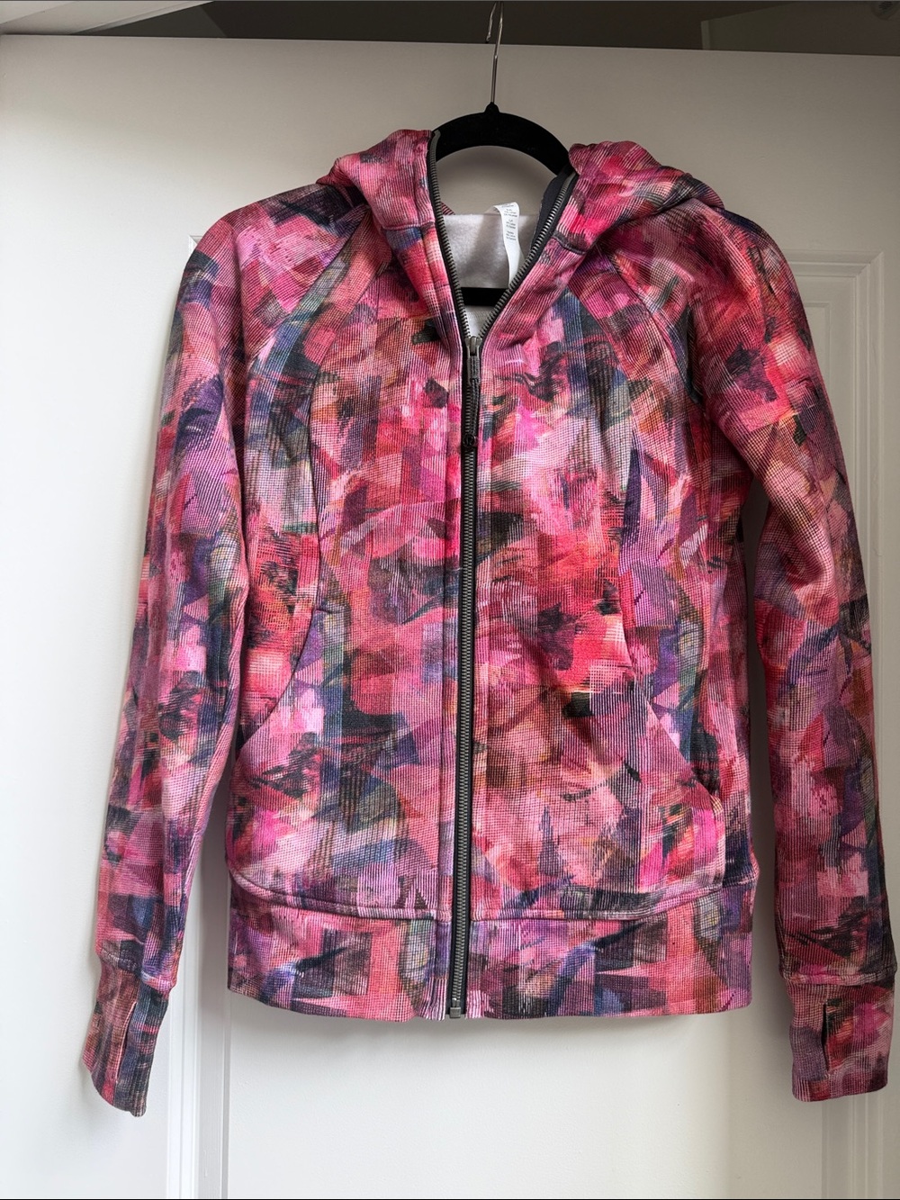 lululemon athletica Pink Multi-Color Hooded Bomber Jacket